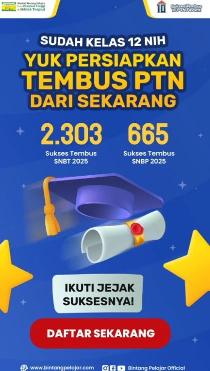 Bimbel Ujian Mandiri PTN dari Bintang Pelajar Lengkap dengan Modul Khusus Per Fakultas